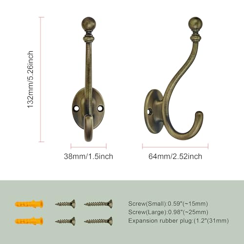 5 Pack Coat Hooks Matte Black Coat Hook