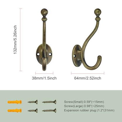 5 Pack Coat Hooks Matte Black Coat Hook