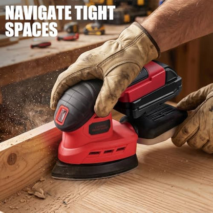 Brushless Detail Sander Compatible with Milwaukee 18V Battery