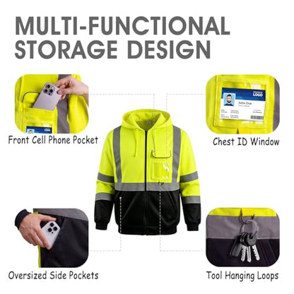 ANSI Class 3 High Vis Safety Hoodie