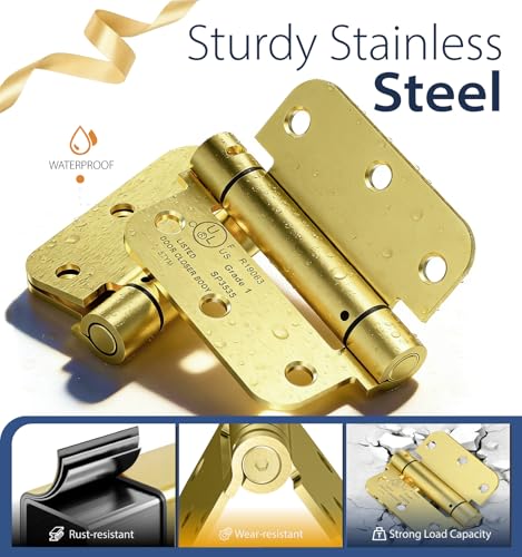 Self Closing Door Hinges Gold