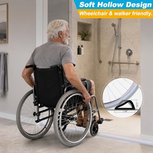 98" Shower Threshold Water Dam Self (98 Inch / Transparent)