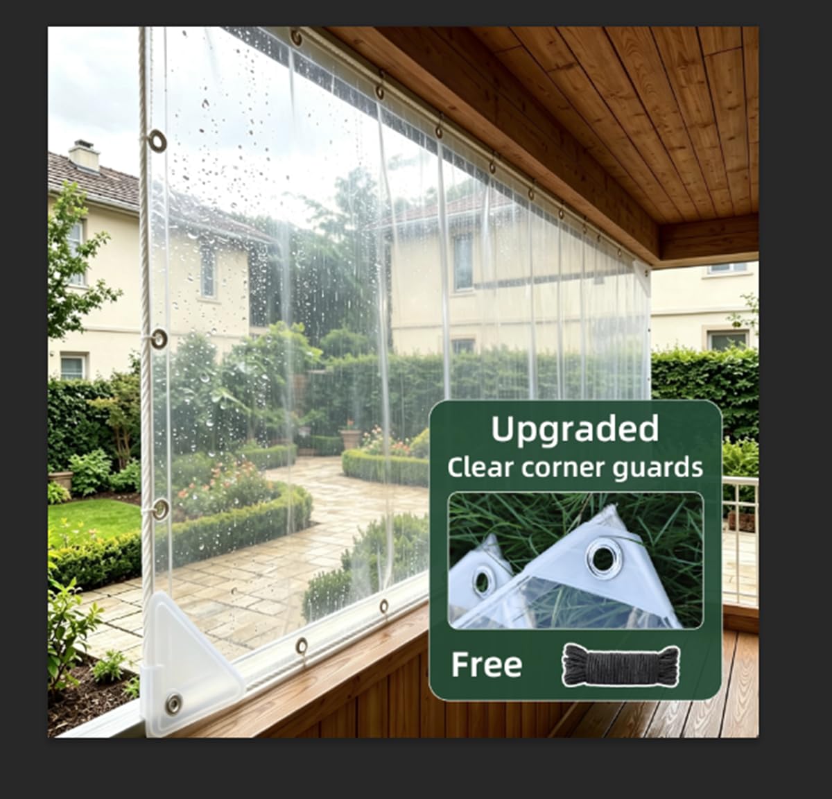 Clear Tarp 14Mil Heavy Duty Clear Vinyl Plastic Tarp (10X10FT)