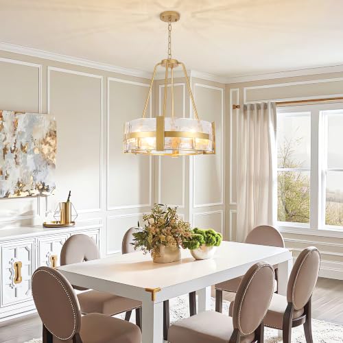 20.5" Glass Dining Room Chandeliers Modern