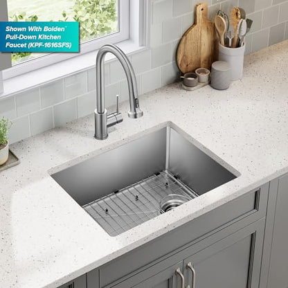 Stainless Steel 25 in 18 Gauge Undermount Kitchen Sink KHU641 (25 Inch / Single Bowl — Undermount)