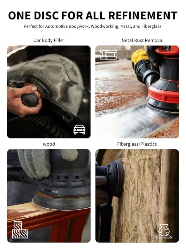 PSA Sanding Discs 6 Inch Adhesive Backed Sandpaper 100 Pack