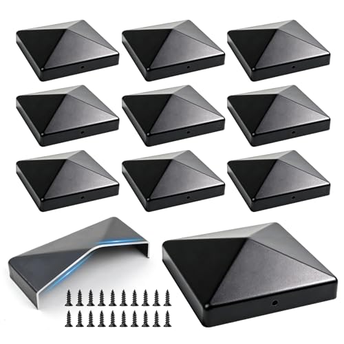 4x4 Post Caps Zinc Steel‌ Black