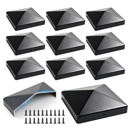 4x4 Post Caps Zinc Steel‌ Black