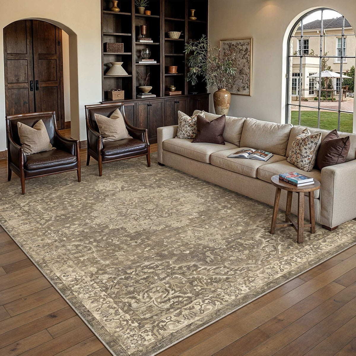 Area Rugs 6x9 Washable Rug for Living Room Brown (Brown Ⅲ / 6' x 9' (Rectangular))