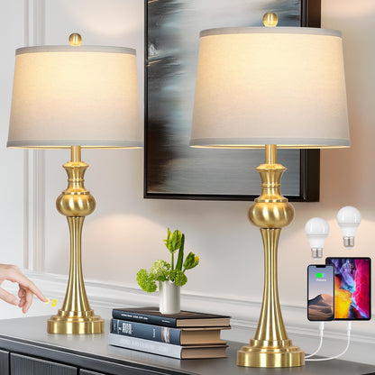 Gold Table Lamps Set of 2 (Gold-set of 2)