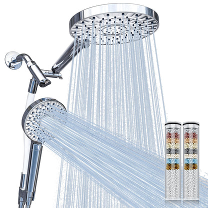 Handheld Shower Head with Large Panel (Sliver Combo)