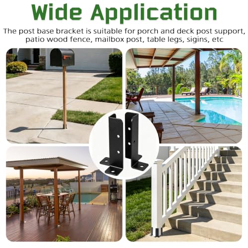 Adjustable Deck Post Anchor Brackets Kit Fit 1.5x1.5