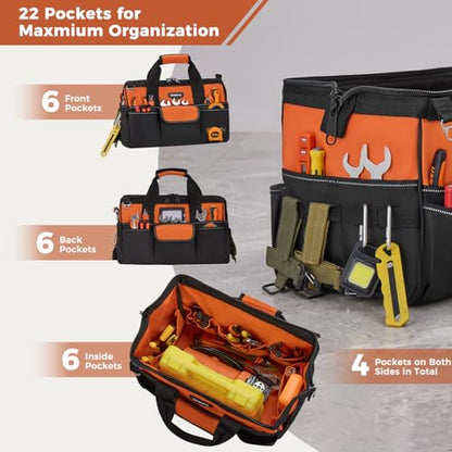 16 Inch Heavy Duty Tool Bag (Orange / 16 Inch)