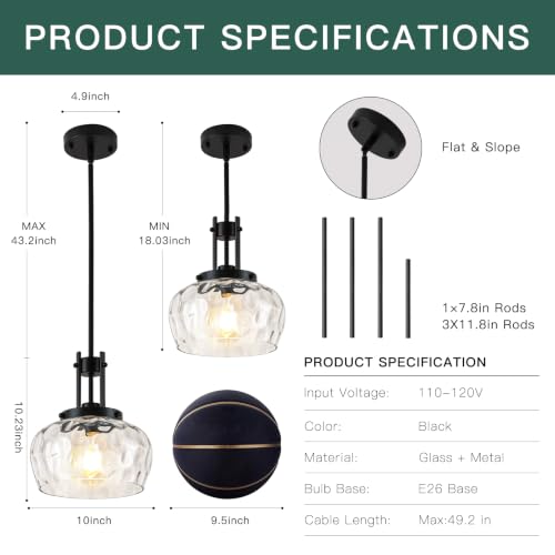 Glass Pendant Lights Kitchen Island
