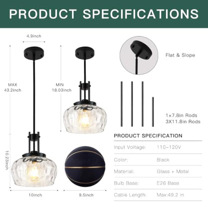 Glass Pendant Lights Kitchen Island