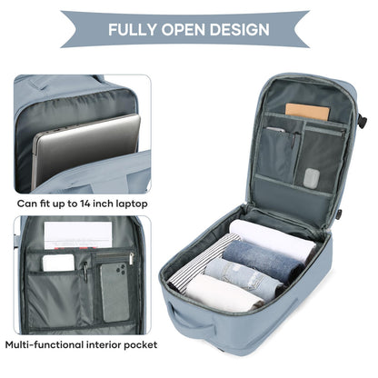 Travel Backpack For Women Men (Gray Blue / 25 liters)