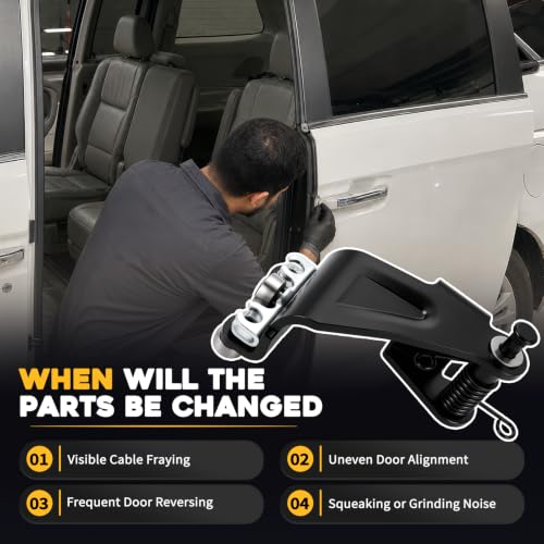Sliding Door Roller with Metal Bearing & Cable Kit Power Slide Door Hinge Fit for Honda Odyssey EX EX