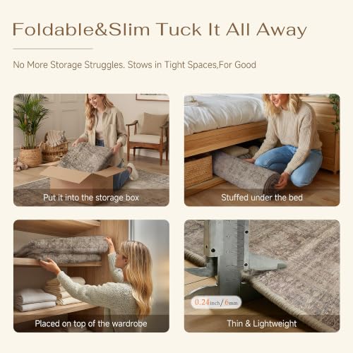 Taupe 6x9 Neutral Area Rugs for Living Room (Taupe / 6' x 9' (Rectangular))