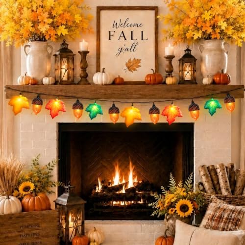 Fall String Lights LED Battery Operated Lights