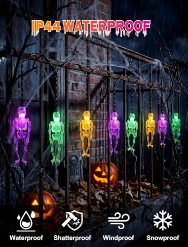 8.5Ft Outdoor Halloween Skeleton String Light (Skeleton)