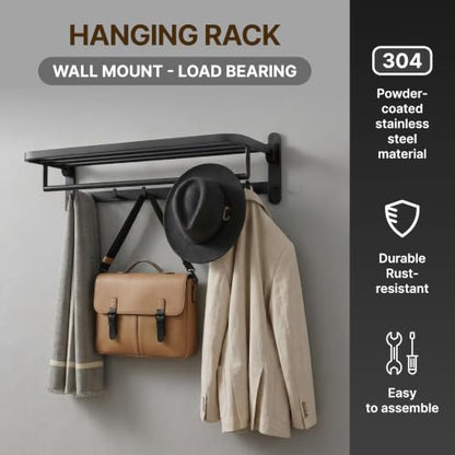 Foldable Towel Rack with Shelf