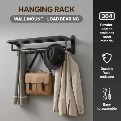 Foldable Towel Rack with Shelf