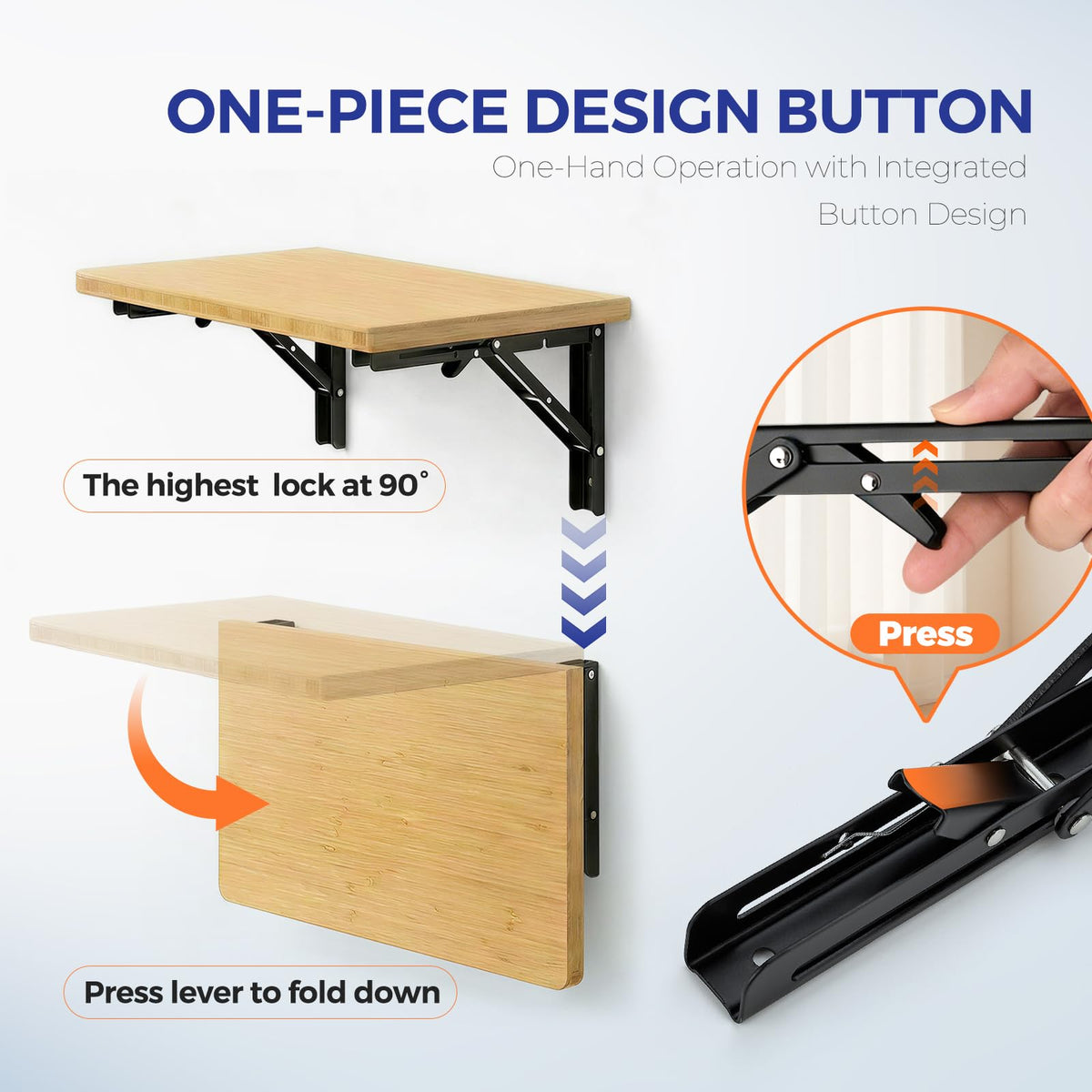 Black Folding Shelf Brackets (18 Inch)