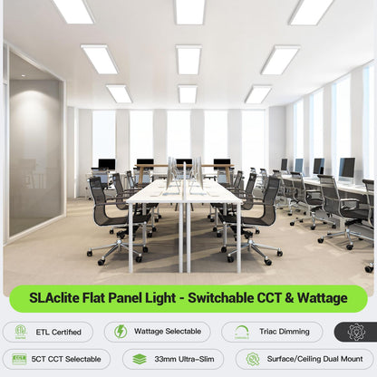 1x4 LED Flat Panel Light (White / 1x4FT 1PACK)