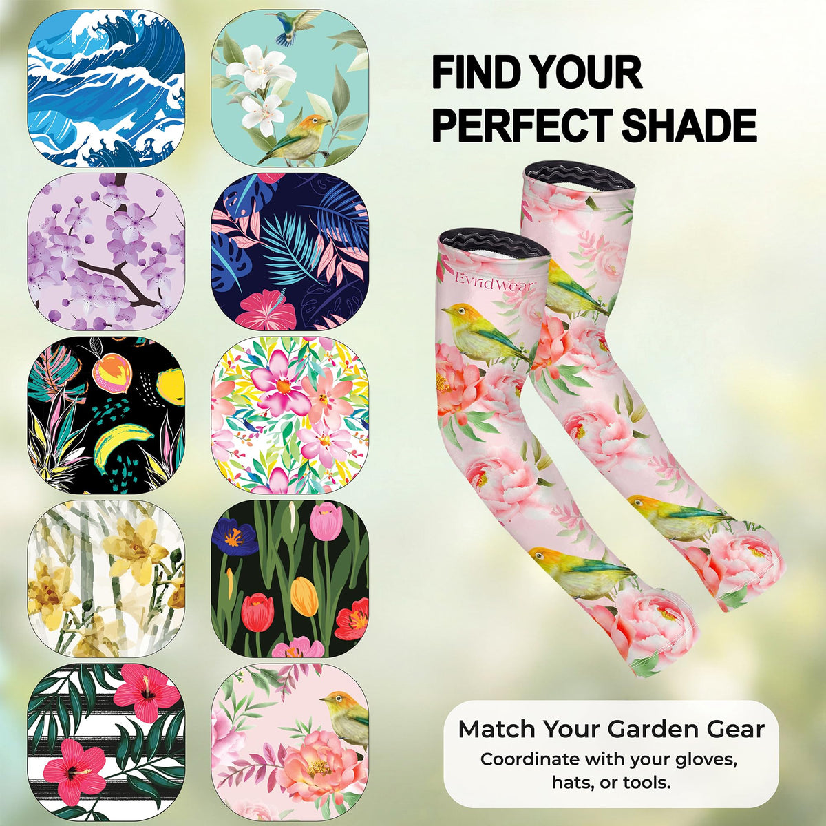 Gardening Sleeves (XX-Large / Pink Floral Garden)