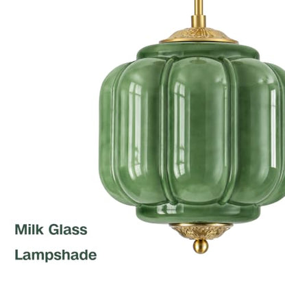 Gold Vinatge Chandelier (Green)