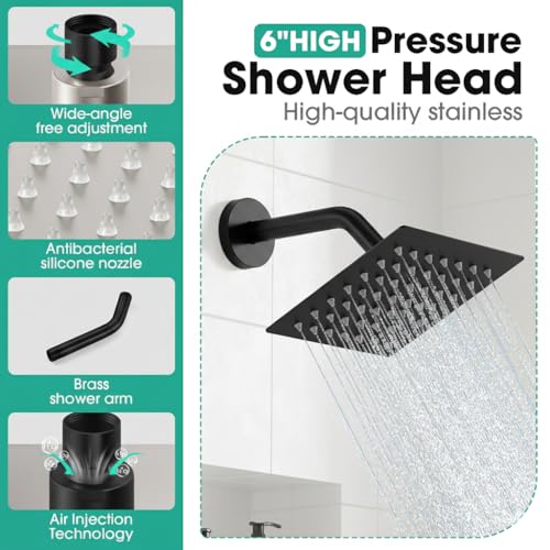 Shower Faucet Set Matte Black