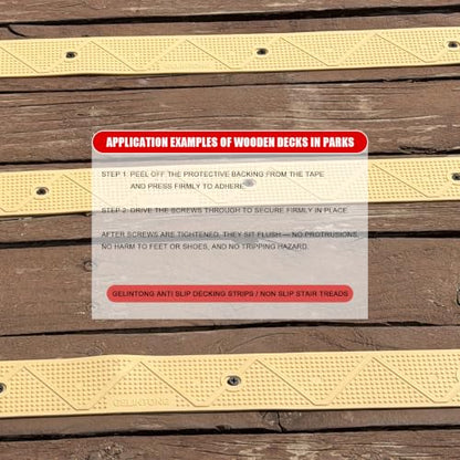 Non Slip Stair Treads for Outdoor Wooden Steps Decking & Slippery Ramp