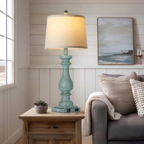 29" Tall Farmhouse Table Lamp for Living Room Side Table