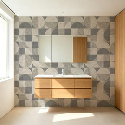 Peel and Stick Wallpaper (Beige04 / 17.7" x 118.1")