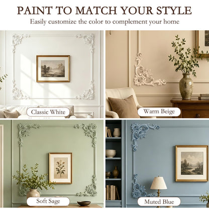 Corner Wall Molding (7.08", Rose Style)