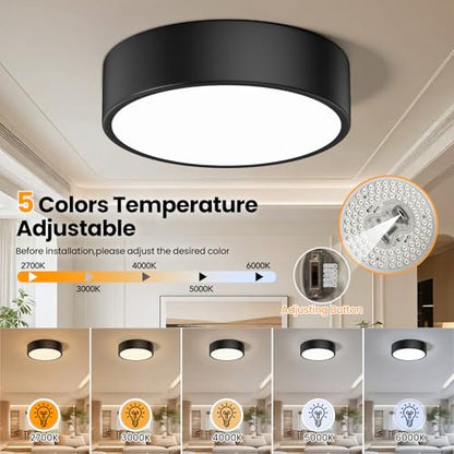 5CCT Dimmable LED Flush Mount Ceiling Light Fixture