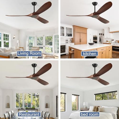 60'' Outdoor Ceiling Fans without Light (60 inch / Dark walnut)