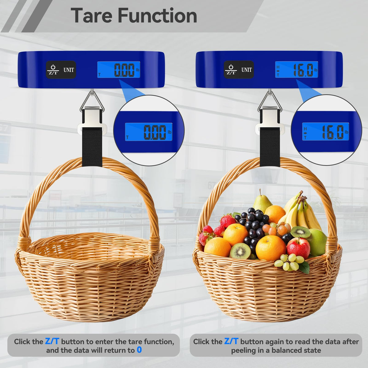 Luggage Scale Dr.meter Travel Essentials Luggage Weight Scale Backlight LCD (1 * Blue)