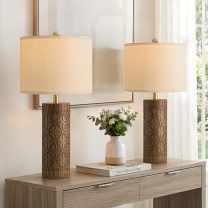 26" Farmhouse Table Lamps Set of 2