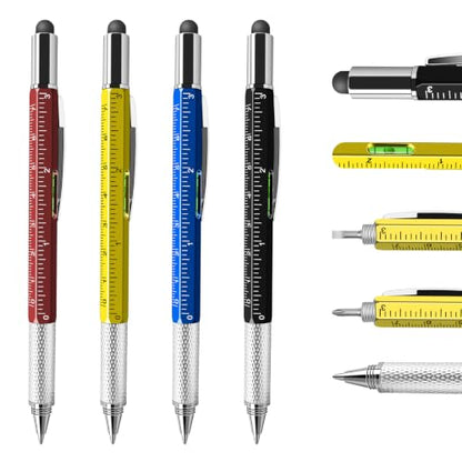 Multi Tool Pens for Father's Day 6 in 1 Bulk with Ruler