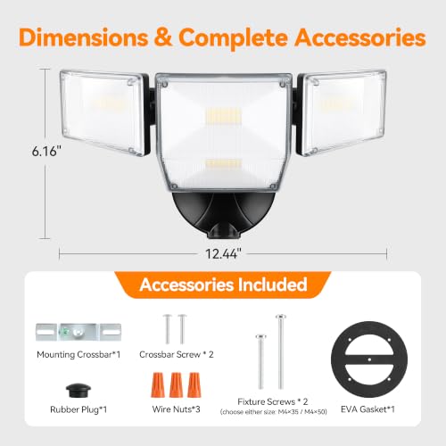 85W 10000LM Switch Controlled LED Security Lights