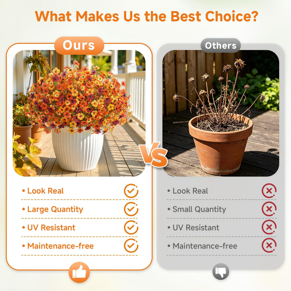 24 Bundles Artificial Fall Flowers (Orange Brown Yellow Ombre Orange)
