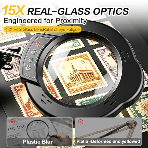 Magnifying Glass with Light and Stand
