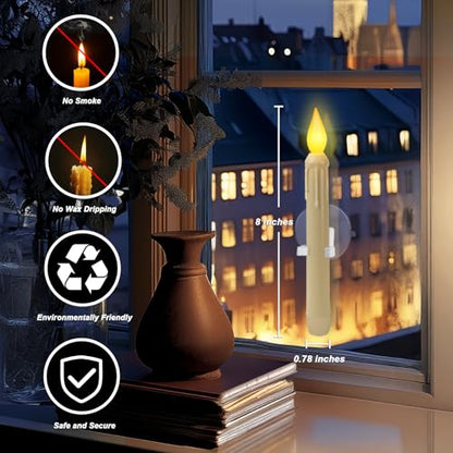 6 Pcs Sensor Dawn to Dusk Window Candles