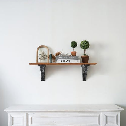 Corbels for Shelves Wood Corbels Decorative Set of 2 (Black)