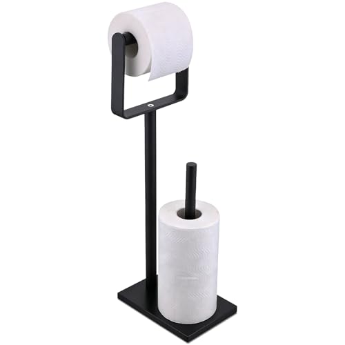 Free Standing Toilet Paper Stand with Reserve Storage