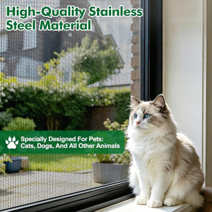 Pet Proof Window Screen Replacement Mesh (48"x50' / Pet Guard)