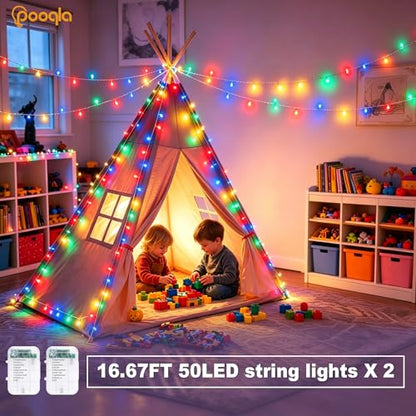 Clear Wire LED String Lights Indoor Christmas Lights Battery Powered