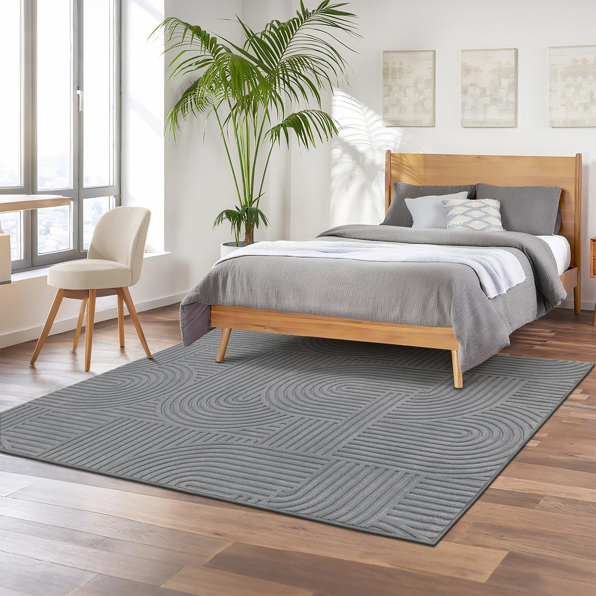 5x7 Area Rugs for Living Room (5'x7' / Grey)