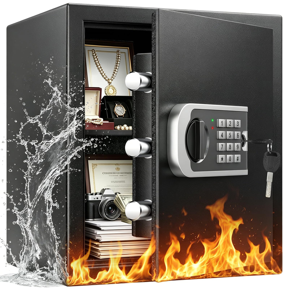 Fireproof Safe 𝟏𝟕𝟎𝟎°𝐅 𝟑𝟓 (2.0 Cuft-35MINS)